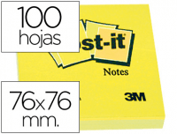 12 Tacos de 100 notas Post-It cuadradas amarillas de 76x76 mm