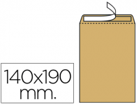 Bolsas salarios 140x190 kraft marrón 60g adhesivas, caja 500