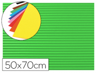 Lámina verde de goma EVA ondulada de 50x70 cm