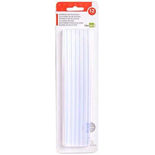 12 barras de silicona transparentes, ø 7 mm × 200 mm - Liderpapel 12 barras de silicona transparentes, ø 7 mm × 200 mm - Liderpapel