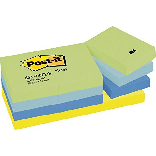 Lote 12 tacos Notas Post-It en colores fantasía, 38 × 51 mm Lote 12 tacos Notas Post-It en colores fantasía, 38 × 51 mm
