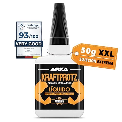 Adhesivo de cianoacrilato extrafuerte en bote grande (50 g) - Arka