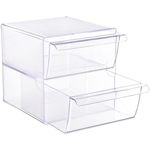 Organizador cubo con dos cajones grandes transparentes, 190×150×150 mm - Archivo2000 Organizador cubo con dos cajones grandes transparentes, 190×150×150 mm - Archivo2000