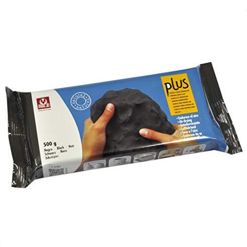 Barro de arcilla negra de secado al aire para modelar y esculpir, manualidades adultos, paquete 500 g - Sio-2 Plus Barro de arcilla negra de secado al aire para modelar y esculpir, manualidades adultos, paquete 500 g - Sio-2 Plus