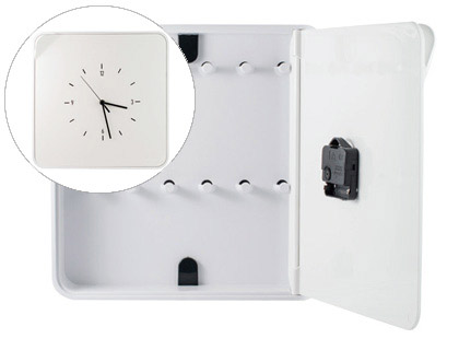 Armario portallaves con reloj Paperflow blanco