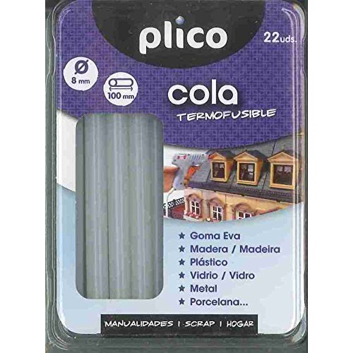 Plico Manualidades Scrap Hogar - Set 22 barras cola termofusible transparente, ø 8 × 100 mm Plico Manualidades Scrap Hogar - Set 22 barras cola termofusible transparente, ø 8 × 100 mm