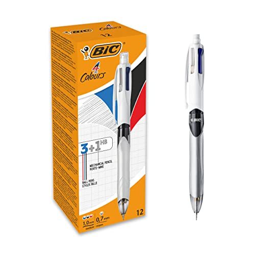 BIC 4 Colours 3+1 HB - Bic 3 colores (azul, negro, rojo) + portaminas HB