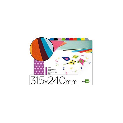 Bloc de papel seda para manualidades, 240×315 mm, 10 hojas colores surtidos Bloc de papel seda para manualidades, 240×315 mm, 10 hojas colores surtidos