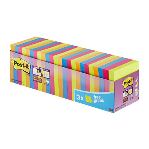 Post-It SuperSticky - Caja 24 blocs 90 notas superadhesivas cuadradas (76 mm) Post-It SuperSticky - Caja 24 blocs 90 notas superadhesivas cuadradas (76 mm)