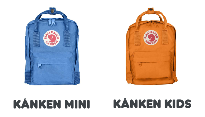 Diferencias entre la mochila Kanken Kanken y Kanken Kids