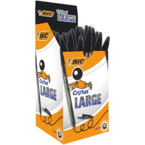 Bic Cristal Large - Bolígrafos de punta gruesa de 1.6 mm Bic Cristal Large - Bolígrafos de punta gruesa de 1.6 mm