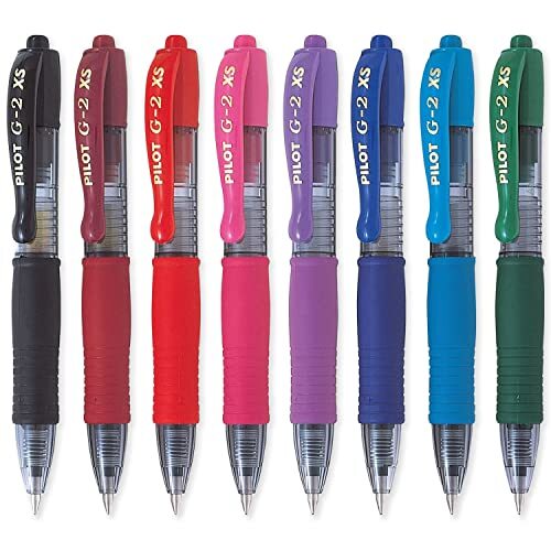 Set 8 minibolígrafos Pilot G-2 Pixie XS, bola 0.7 mm (trazo: 0.4 mm), colores surtidos Set 8 minibolígrafos Pilot G-2 Pixie XS, bola 0.7 mm (trazo: 0.4 mm), colores surtidos
