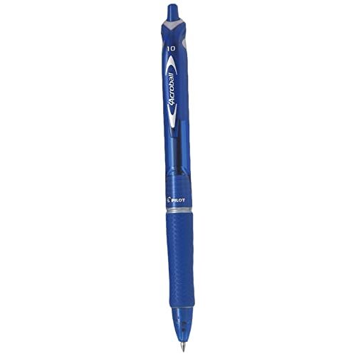Pilot Acroball - Pack 4 bolígrafos retráctiles con tinta en base de aceite, azul Pilot Acroball - Pack 4 bolígrafos retráctiles con tinta en base de aceite, azul