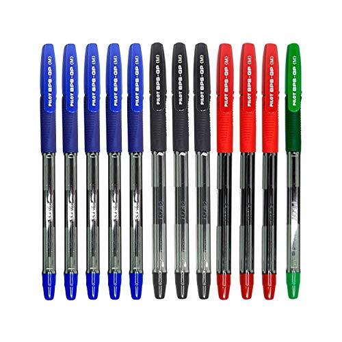 Paquete 12 bolígrafos Pilot BPS-GP, 5 azules, 3 negros, 3 rojos, 1 verde Paquete 12 bolígrafos Pilot BPS-GP, 5 azules, 3 negros, 3 rojos, 1 verde