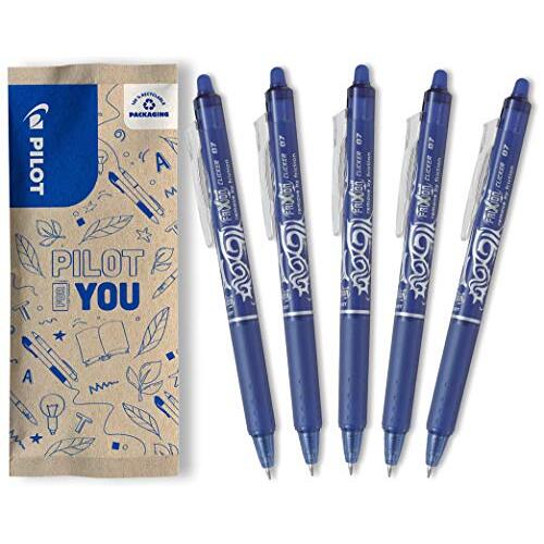 Paquete 5 bolígrafos borrables Pilot Frixion Clicker (azul, punta media) Paquete 5 bolígrafos borrables Pilot Frixion Clicker (azul, punta media)