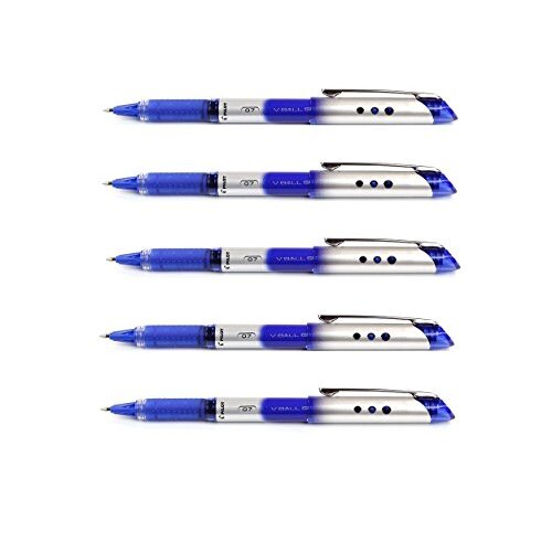 Lote 3 bolígrafo Pilot V-Ball Grip 07, punta media, azul Lote 3 bolígrafo Pilot V-Ball Grip 07, punta media, azul