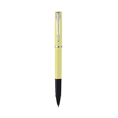 Waterman Allure - Bolígrafo roller de punta fina y tinta negra, laca mate amarillo limón, estuche regalo Waterman Allure - Bolígrafo roller de punta fina y tinta negra, laca mate amarillo limón, estuche regalo