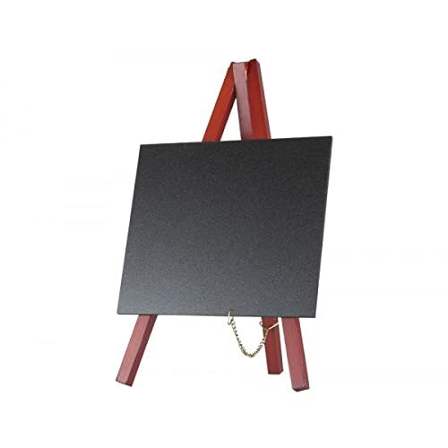 Caballete de madera con pizarra negra para tiza de 15 × 13 cm Caballete de madera con pizarra negra para tiza de 15 × 13 cm