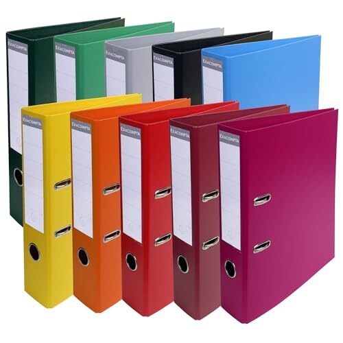 Archivador de color intenso Exacompta, A4, 7 cm, colores surtidos Archivador de color intenso Exacompta, A4, 7 cm, colores surtidos