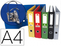 Archivadores Liderpapel Documenta A4, lomo 75 mm, colores clásicos