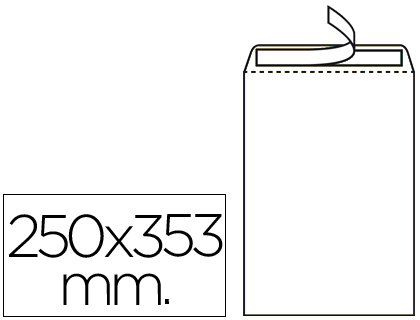 Bolsas 250x353 blancas 90g adhesivas, caja 250
