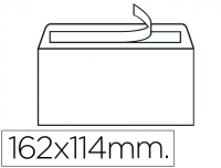Caja 500 sobres blancos autoadhesivos C6 de 114x162 mm de 90g