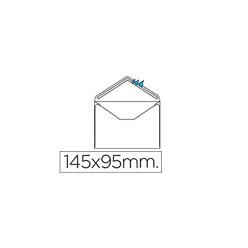 Caja 500 sobres blancos "mínimo normalizado" de 90×140 mm, engomado, solapa de pico Caja 500 sobres blancos "mínimo normalizado" de 90×140 mm, engomado, solapa de pico