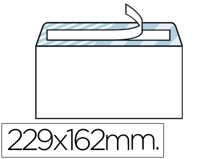 Caja 500 Sobres C5 (162x229) blancos SV 90g autoadhesivos