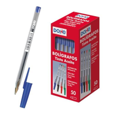 Caja de 50 bolígrafos con capuchón, trazo 0.4 mm, tinta aceite azul - Dohe