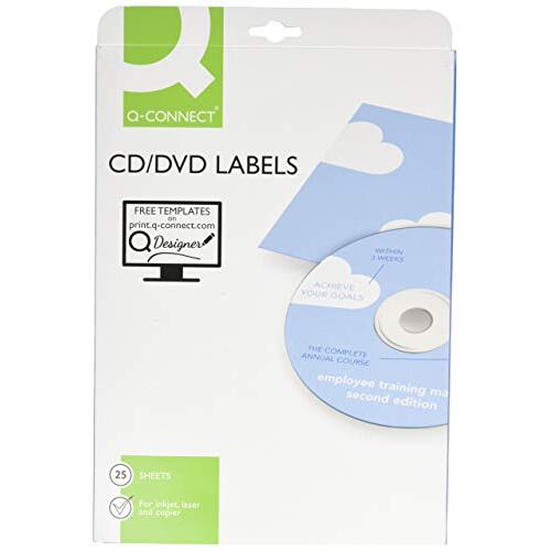 Caja de 50 etiquetas adhesivas para CD de ø 117 mm Caja de 50 etiquetas adhesivas para CD de ø 117 mm