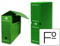 Caja de archivo definitivo de plástico 26x36x10 cm verde
