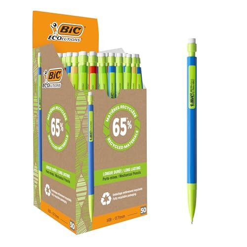 Caja de 50 portaminas BIC Matic Ecolutions para minas 0.7 mm Caja de 50 portaminas BIC Matic Ecolutions para minas 0.7 mm