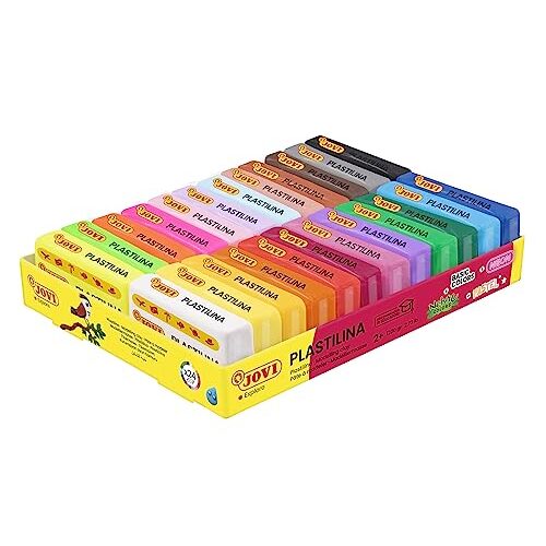 Caja 24 pastillas plastilina de 50 g, colores surtidos - Jovi P70/24