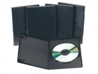 Lote 5 Cajas para DVD negras