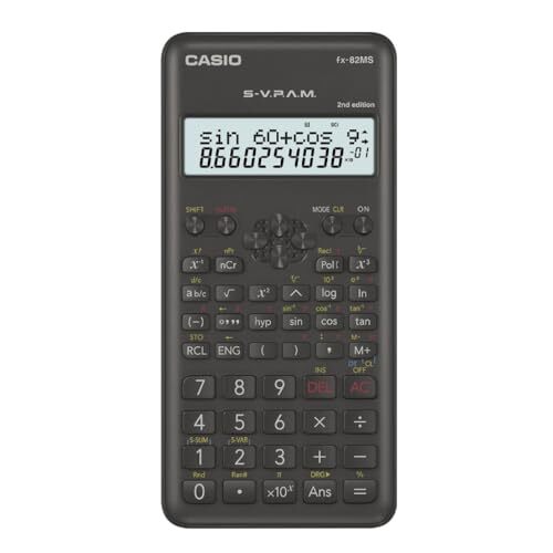 Casio FX-82MSII - Calculadora científica S-V.P.A.M, segunda edición, gris oscuro Casio FX-82MSII - Calculadora científica S-V.P.A.M, segunda edición, gris oscuro