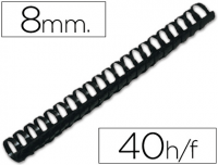 100 Canutillos plástico negros 8 mm para 40h