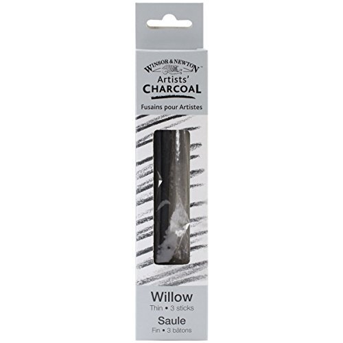 Winsor & Newton - Carboncillo para dibujo artístico, caja 3 unidades Winsor & Newton - Carboncillo para dibujo artístico, caja 3 unidades