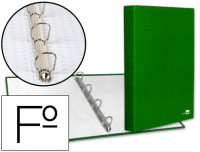 Carpeta de 4 anillas mixtas 25 mm en formato folio verde
