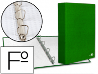 Carpeta de 4 anillas mixtas de 40 mm en tamaño folio verde