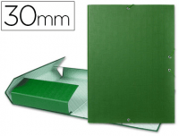 Carpeta de proyectos Liderpapel folio de cartón duro lomo 3 cm verde