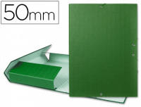 Carpeta de proyectos Liderpapel folio de cartón duro lomo 5 cm verde