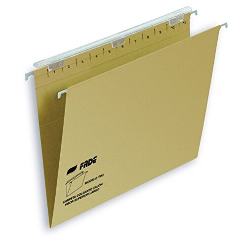 Caja 25 carpetas colgantes con visor largo efecto lupa, cartulina kraft eco 220 g, varilla flex - Elba Caja 25 carpetas colgantes con visor largo efecto lupa, cartulina kraft eco 220 g, varilla flex - Elba