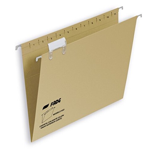 Elba Fade - Caja 50 carpetas colgantes, visor superior, cartulina kraft eco 220 g, varilla metal Elba Fade - Caja 50 carpetas colgantes, visor superior, cartulina kraft eco 220 g, varilla metal