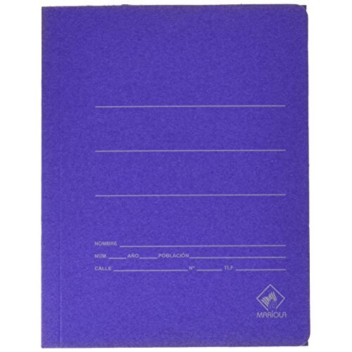 Carpetilla clásica de cartón azul con solapas, tamaño cuarto - Mariola Carpetilla clásica de cartón azul con solapas, tamaño cuarto - Mariola