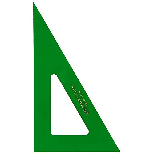 Faber-Castell 666 - Cartabón para dibujo técnico, plástico traslúcido verde, 16 cm Faber-Castell 666 - Cartabón para dibujo técnico, plástico traslúcido verde, 16 cm