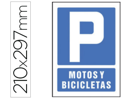 Cartel parking motos y bicicletas PVC