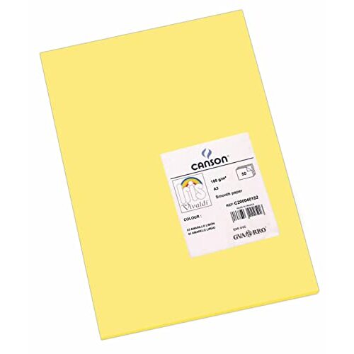 Paquete 50 cartulinas Canson Iris A3, 185 g, amarillo limón Paquete 50 cartulinas Canson Iris A3, 185 g, amarillo limón