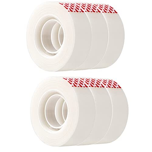 Amazon Basics - Celo invisible con acabado mate para reparaciones, pack 6 rollos 19 mm × 25.4 m Amazon Basics - Celo invisible con acabado mate para reparaciones, pack 6 rollos 19 mm × 25.4 m