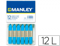 Ceras Manley azul cobalto Nº20 en estuche de 12 barritas