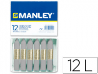 Ceras Manley gris Nº72 en estuche de 12 barritas